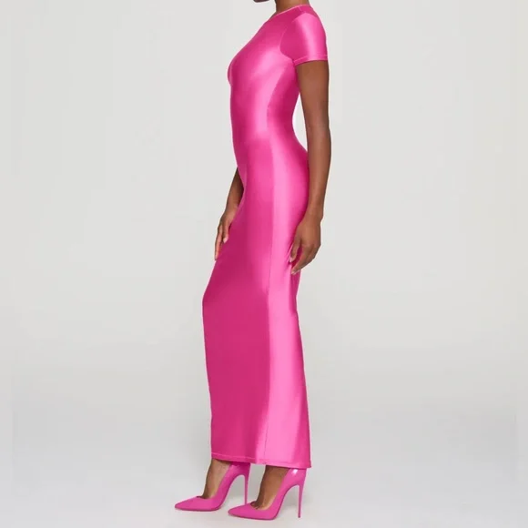 SOLD❗️❗️ NWT: SKIMS - SHINE JERSEY LONG DRESS - Picture 3 of 7